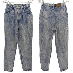 Vintage Essentials Sport Jeans sz 12 Acid Wash High Waist Pleated Mom Tapered